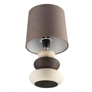 8126/1T COMFI LN26 510 коричневый/бежевый/белый, керамика/текстиль Настольная лампа Е14 1*40W 220V LATZA