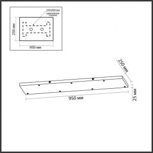 5053/LB PENDANT ODL24 375 черный/металл круглая База 7X для линии OVALI, KERAMA, COCOON/ D40см BASE