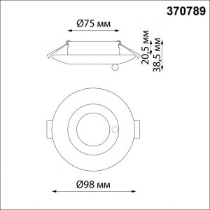 370789 SPOT NT21 596 белый Светильник встраиваемый влагозащищенный IP44 GU10 50W 220V WATER