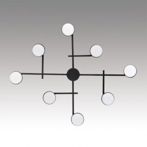 8186/8C COMFI LN26 247 черный, металл Люстра потолочная LED GX53 8*7W 220V DABRA