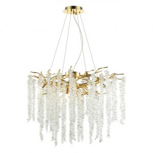 5005/8 HALL ODL23 617 золотой/прозрачный металл/хрусталь Люстра G9 8*40W BANCHE