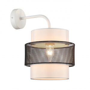 8002/1W MODERNI LN25 000 белый, черный металл/металл, текстиль Бра Е27 60W 220V ANIMAISA