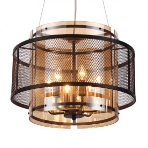 8007/6 MODERNI LN26 296 черный/черный, золотой металл/металл, стекло Люстра подвесная Е14 6*40W 220V ZARINA
