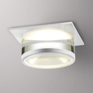 370917 SPOT NT22 582 белый Светильник встраиваемый IP20 GU10 9W 220V GEM