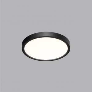 7660/18L MITRA LED SN 554 Светильник пластик/белый/черный LED 18Вт 3000/4000K D230 IP40 ALFA BLACK