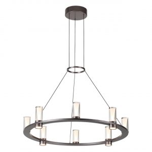 7143/55L HIGHTECH ODL26 513 Подвесной светильник темный никель/акрилл/металл IP20 LED 45W 4260Лм 3000K 180° 220V DEFANCE