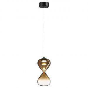 5094/4LA PENDANT ODL25 357 черный/золотой градиент/прозрачн./металл/стекло Подвес LED 4W 4000K 388Лм GLESSI