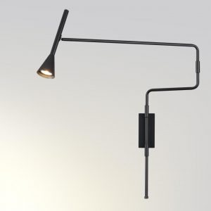 7031/1W HIGHTECH ODL25 271 Настенный светильник с выкл. черный/металл IP20 GU10 LED 10W 220V IZZY