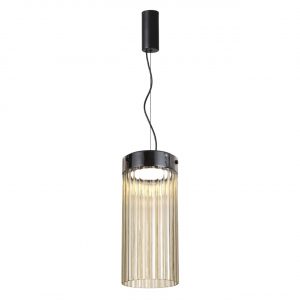 5047/10L L-VISION ODL24 000 черный/светл.янтарный/металл/стекло Подвес LED 10W 4000К 1237Лм PILLARI