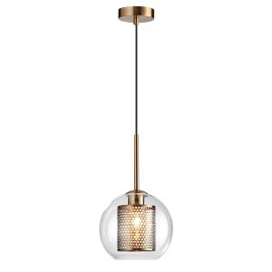 4939/1 PENDANT ODL22 401 античн.бронза/металл/прозрачный/стекло Подвес E27 1*40W CLOCKY