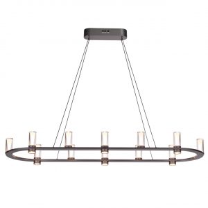 7143/65L HIGHTECH ODL26 513 Подвесной светильник темный никель/акрилл/металл IP20 LED 69W 3830Лм 3000K 180° 220V DEFANCE
