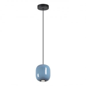 5053/1B PENDANT ODL24 375 черный/голубой/металл Подвес GU10 LED 4W OVALI