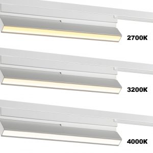 359752 PORT NT25 238 белый Светильник однофазный двухжильный трековый с переключ. цв. температуры IP20 LED 18W 180-265V 2700К/3200К/4000К EOS