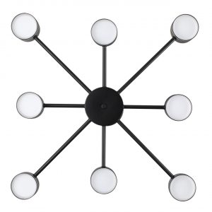 8234/8C COMFI LN25 000 черный, металл/акрил Люстра потолочная GX53 LED 8*10W + LED-проектор 4*5W 2700К 220V VIRSAVA