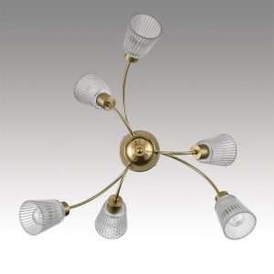 8154/6C COMFI LN26 108 медный/прозрачный, металл/стекло Потолочный светильник Е14 6*40W 220V IMANA