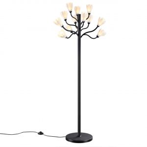 5090/12F MODERN ODL25 553 черный матовый/белый/фарфор Торшер G4 LED 12*5W GARDI