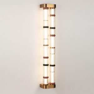 5455/60WL L-VISION ODL_EX26 043 сатин.латунь/терракот/черный Настенный светильник LED 60W 4000K COLLIER