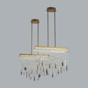 5420/48L HALL ODL_EX25 065 античная бронза/металл/стекло/хрусталь Люстра LED 2*24W (два вывода) 4000K 2239Лм AFINA