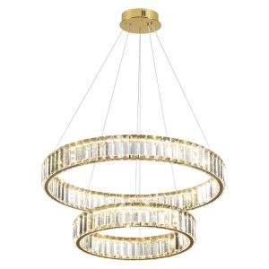 5015/60L L-VISION ODL23 589 золотой/прозрачный металл/хрусталь Люстра LED 60W 4000K 6000Лм VEKIA