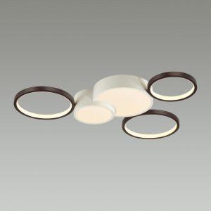 5253/80CL LEDIO LN26 291 белый, черный Люстра потолочная диммир. с ДУ LED 80W 220V NORBERT