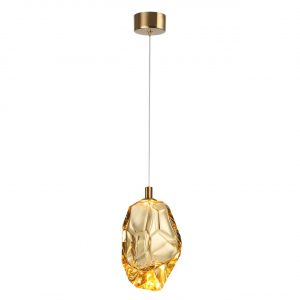 7111/4LA L-VISION ODL25 Подвесной светильник  бронзовый/янтарное стекло/металл IP20 LED 4W 300Лм 3000K 200° 220V GEMME