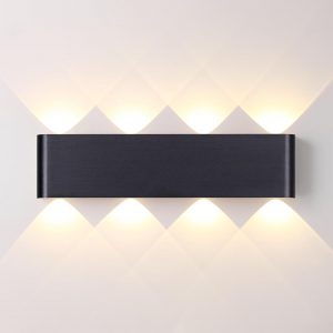 7191/8WL HIGHTECH ODL27 Настенный светильник черный браш./металл IP20 LED 8W 3000K 220V MAGNUM