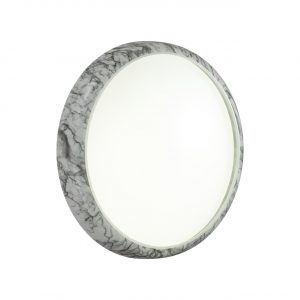 7638/DL COLOR SN 137 Светильник пластик/бел. мрамор LED 48Вт 4000K D410 IP43 MRAMO WHITE