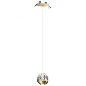 5101/5L L-VISION ODL25 559 латунь/прозрачный/акрил Подвес 2 в 1 LED 5W 4000K 300Лм SONO