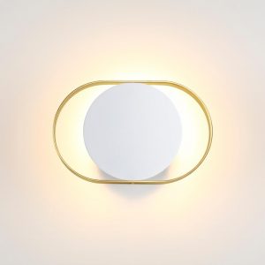 4246/7WW HIGHTECH ODL21 000 бел/золотист/металл Настенный светильник IP20 LED 7W 560Лм 3000K MONDY