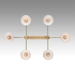 8113/6 MODERNI LN25 000 латунь/белый, металл/стекло Люстра потолочная E27 6*60W 220V CORNE