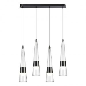 5044/42L L-VISION ODL24 000 глянц.темн.хром/прозрачный/металл/стекло Люстра LED 42W 3000K 4167Лм LUMP