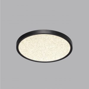 7662/24L MITRA LED SN 555 Светильник пластик/белый/черный LED 24Вт 3000/4000K D300 IP40 OMEGA BLACK