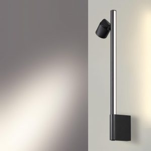 359313 OVER NT24 354 черный Светильник настенный диммируемый (выключатель) IP20 LED 7W+7W 4000K 220-240V FERMO