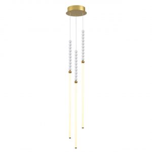 6639/33L HIGHTECH ODL24 225 металл/античная бронза/белые бусы из акрила Подвесной светильник IP 20 LED 33W 3500K 220V MONELLA