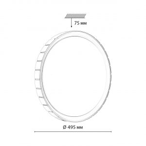 7696/ELN PALE SN 90 Светильник пластик/серебристый LED 76Вт 3000/4000/6000К D495 IP43 CCT KUPI SILVER