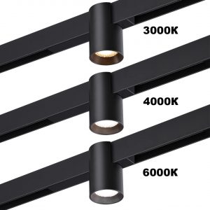 359954 PORT NT25 218 черный Трековый светильник с переключ. цв. темпер. IP20 LED 3000К4000К6000К 10W 90-240V VECTOR