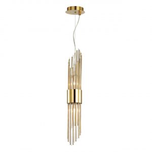4847/2 HALL ODL21 420 золото/металл/стекло Подвес G9 2*40W FLAMBI