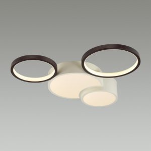 5253/64CL LEDIO LN26 291 белый, черный Люстра потолочная диммир. с ДУ LED 64W 220V NORBERT