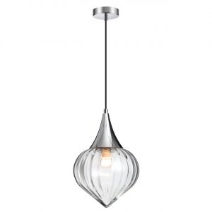 4949/1 PENDANT ODL22 401 хром/прозрачный/стекло Подвес E14 1*40W KESTA