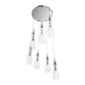 8268/7A NEOCLASSI LN26 159 хром/белый/прозрачный, металл/керамика/стекло Люстра каскадная Е14 7*40W 220V EMILY