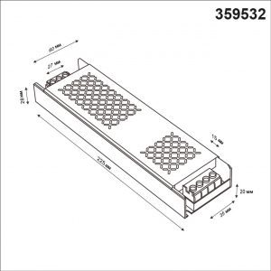 359532 DRIVE NT25 142 никель Выносной драйвер IP20 400W 48V