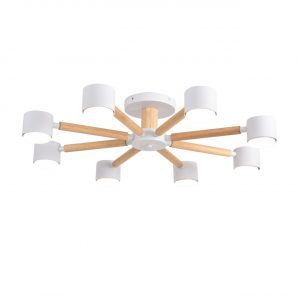 8306/8C COMFI LN26 333 белый, дерево/металл Светильник потолочный GX53 LED 8*7W 220V VUDI