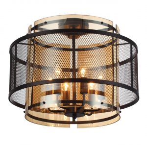 8007/6C MODERNI LN26 296 черный/черный, золотой металл/металл, стекло Люстра потолочная Е14 6*40W 220V ZARINA