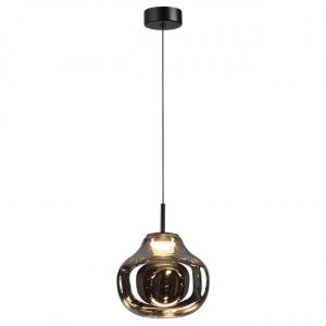 5097/4LC PENDANT ODL25 363 черный/дымчатый/металл/стекло Подвес LED 4W 4000K 388Лм VASO