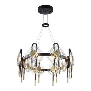 5407/92L MODERN ODL_EX25 101 черный/золото/металл/стекло Люстра LED 92W 3000K 8990Лм MAGNET