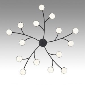 8117/15 COMFI LN26 235 черный, металл Люстра LED GX53 15*7W 220V TORINA