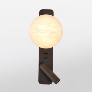 7163/9WL HIGHTECH ODL26 473 Настенный светильник металл/темн. латунь/алебастр IP20 LED 9W 787Лм 2700K 180° 220-240V ALBERGO