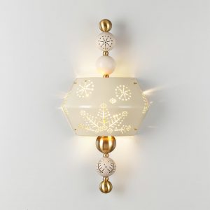5444/1WA PENDANT ODL_EX26 031 бежевый/античная бронза/металл/керамика Бра E14 2*40W KARELIA