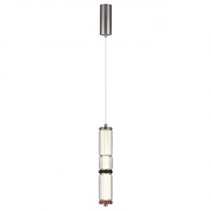 5456/12L L-VISION ODL_EX26 045 темный сатин.никель/терракот/черный Подвес LED 12W 4000K COLLIER