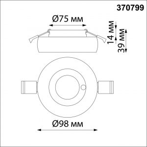 370799 SPOT NT21 597 белый/хром Светильник встраиваемый влагозащищенный IP44 GU10 50W 220V WATER